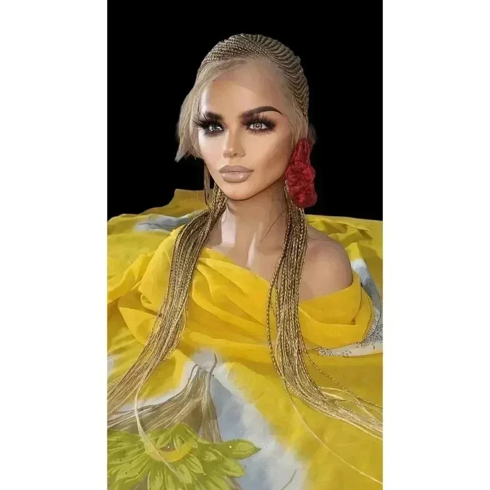 100% handmade, Braided wigs blond Wig NWT Ghana Weave absolutely gorgeous. - Picture 6 of 15
